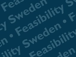 Dekorativ bild innehållandes texten "Feasibility Sweden" många gånger